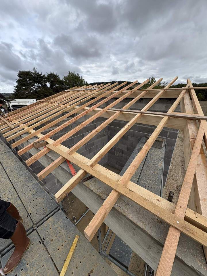 Installation de charpente bois Saint-Flour